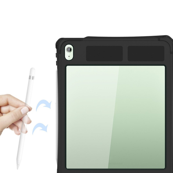 SHELLBOX IP68 Waterproof Case for Apple iPad Air 11" 6 gen. 2024, black