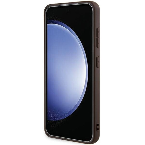 GUESS Case for Samsung Galaxy A55, 4G Big Metal Logo, brown