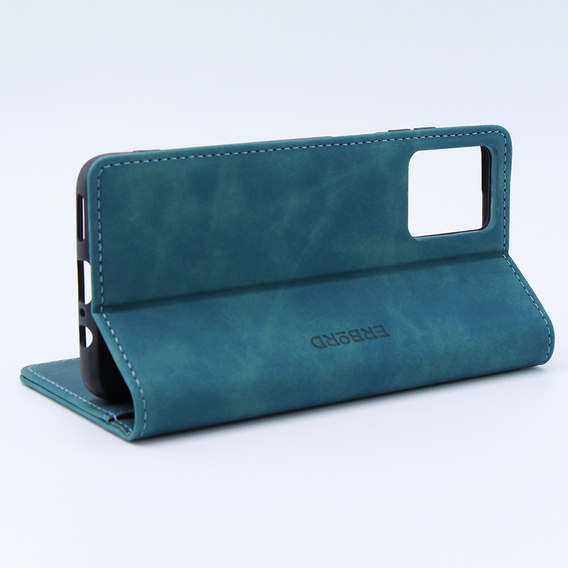 Case for Motorola Moto G53, ERBORD Vintage, wallet with flap, blue