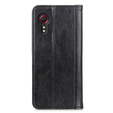 Case for Samsung Galaxy Xcover 7, Wallet Litchi Leather, black