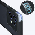 Case for Motorola Edge 50 Pro 5G, Fusion Hybrid, with camera protection, transparent / black