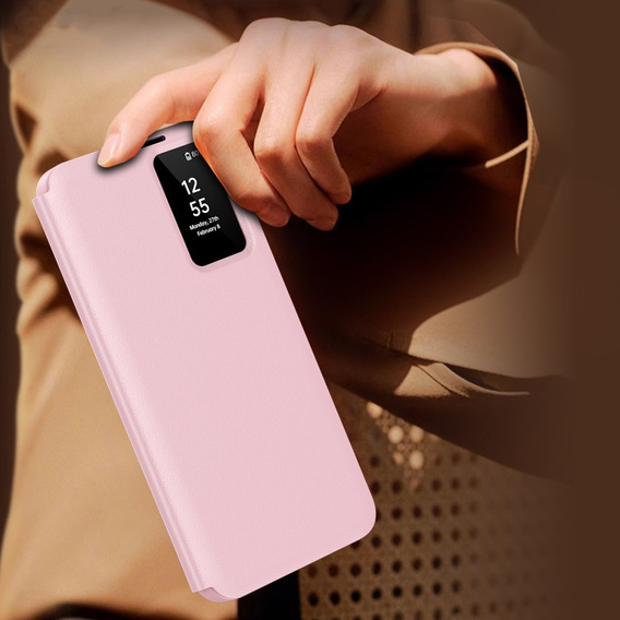 Flip case for Samsung Galaxy S24 FE, Smart View Wallet, pink