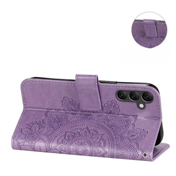 Flip case for Samsung Galaxy A14 4G/5G, Mandala Flower, purple