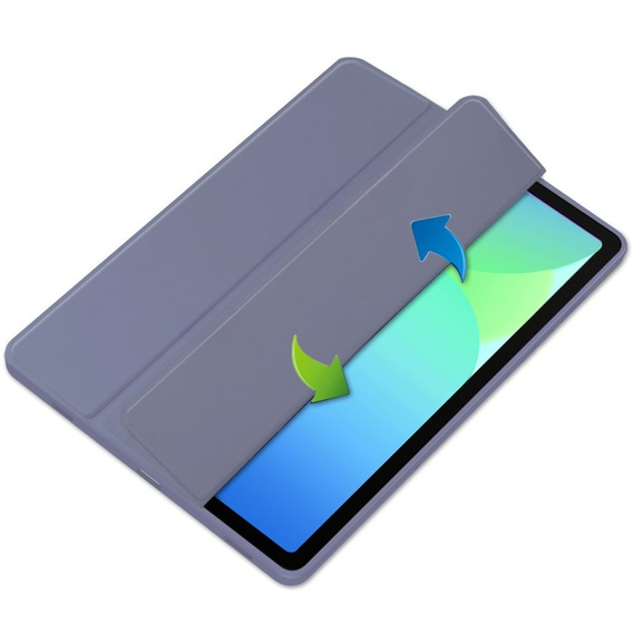 Case for Samsung Galaxy Tab S10 FE+ Plus, Smartcase Hybrid, with stylus space, purple