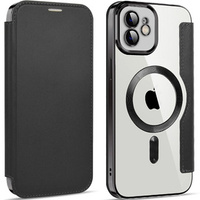 Flip case for iPhone 11, RFID Wallet MagSafe CamShield, black