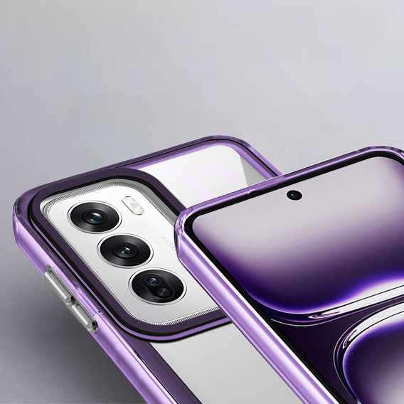 Case for Oppo Reno 12 Pro, Fusion Hybrid, transparent / purple