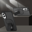 Case for Samsung Galaxy S25 Edge, Kickstand Matt Case, for MagSafe, black