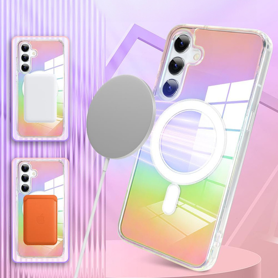 Case for Samsung Galaxy S24 FE, Fusion Hybrid, for MagSafe, multicolor + Screen Glass