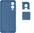 Case for Samsung Galaxy S25 Edge, Silicone Lite, blue + 9H glass