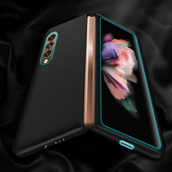 Leather case for Samsung Galaxy Z Fold3 5G, leather hybrid, blue