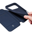Dux Ducis case for iPhone 17 Pro, Skin Pro, with flap, with card slot, navy blue