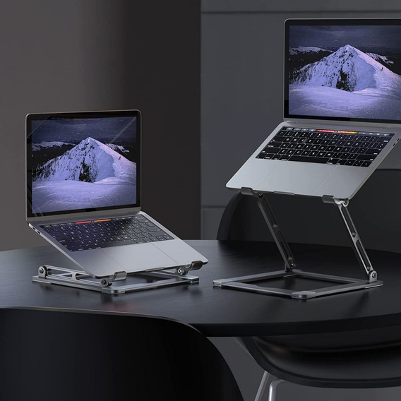 Aluminum laptop stand, ERBORD ProDesk Stand, gray