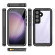 IP68 Waterproof Case for Samsung Galaxy S24, Redpepper, black