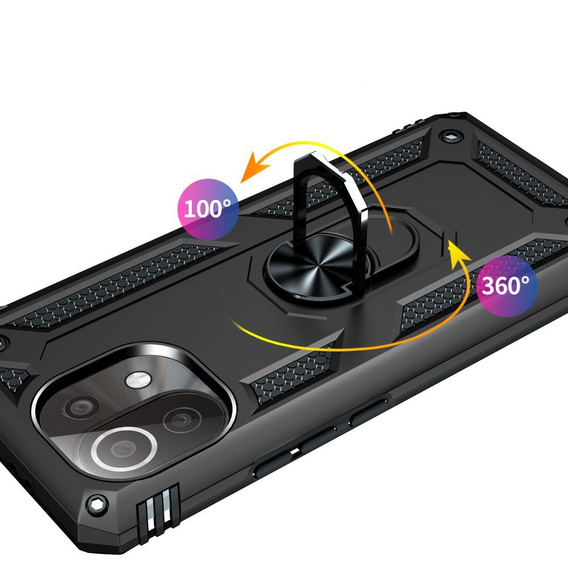 Armor Case for Xiaomi Mi 11 Lite / Mi 11 Lite 5G / 11 Lite 5G NE, Nox Case Ring, black