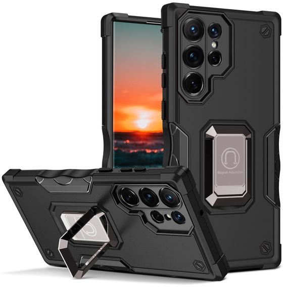 Case for Samsung Galaxy S22 Ultra 5G, Dual-Layer Armor, black