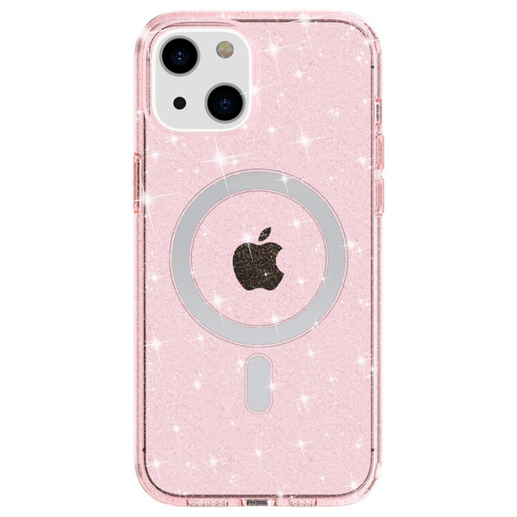 Case for iPhone 14, Dropproof MagSafe Glitter, pink