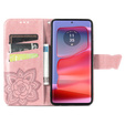Flip case for Motorola Edge 50 Ultra, Butterfly, pink rose gold