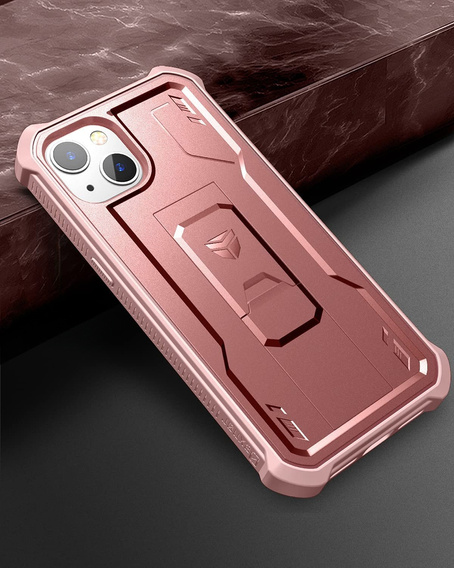 Armored case for iPhone 13 / 14, Dexnor Full Body, pink rose gold