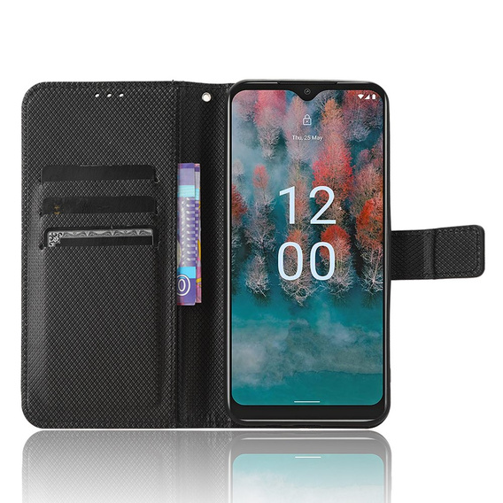 Flip case for Nokia C12 4G, Wallet Smart Magnet, black