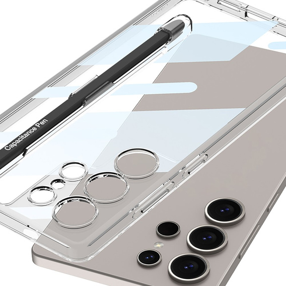 Samsung Galaxy S25 Ultra case, GKK Clear Case, with stylus, transparent