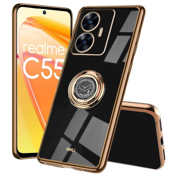 Case for Realme C55, Electro Ring, black