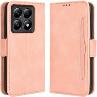 Flip case for Xiaomi 14T Pro, Card Slot, pink