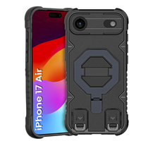Case for iPhone Air, for MagSafe, armoured with stand, black