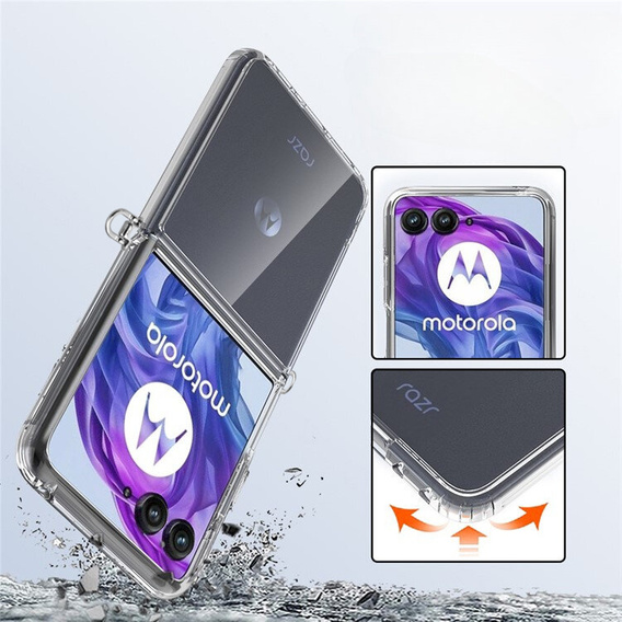 Case for Motorola Razr 50 Ultra, Fusion Hybrid, transparent