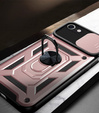 Armored Case for iPhone 16E, CamShield Slide, pink + Tempered Glass 9H