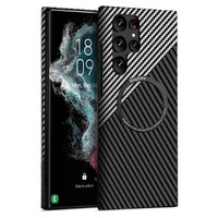 Case for Samsung Galaxy S22 Ultra, Magsafe Slim Carbon, black / grey
