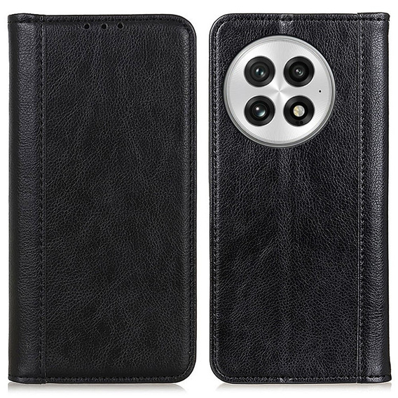 Flip case for OnePlus 13, Split Leather, black