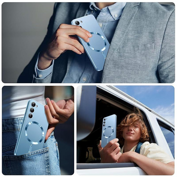 Case for Samsung Galaxy S25 FE, ColorMag, for MagSafe, blue