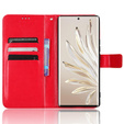 Flip case for Honor 70 5G, Crazy Horse Wallet, red