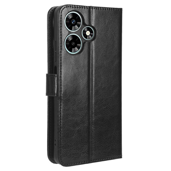 Flip case for Infinix Hot 30i, Crazy Horse Wallet, black