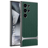 Case for Samsung Galaxy S24 Ultra, GKK Woven Leather, green