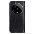 Case for Xiaomi 14 Ultra, Wallet Litchi Leather, black