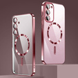 Case for Samsung Galaxy S23, Electro MagSafe, pink rose gold + Screen Glass