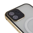 Magnetic Dual Glass MagSafe case for iPhone 12, gold