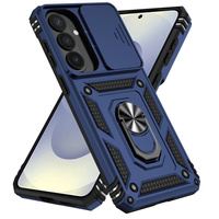 Armoured case with stand and lens cover for Samsung Galaxy S26 Plus, blue
