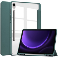 Case for Samsung Galaxy Tab S10 Lite / S10 FE / S9 FE, Smartcase Hybrid, with stylus space, dark green
