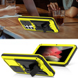Case for Samsung Galaxy S21 Ultra, R-JUST CamShield Slide, armoured, yellow / black