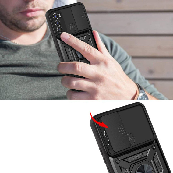 Case for Motorola Moto G60, CamShield Slide, black