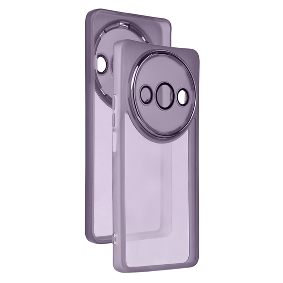 Silicone case for Xiaomi Redmi A3, with camera protection, transparent / purple
