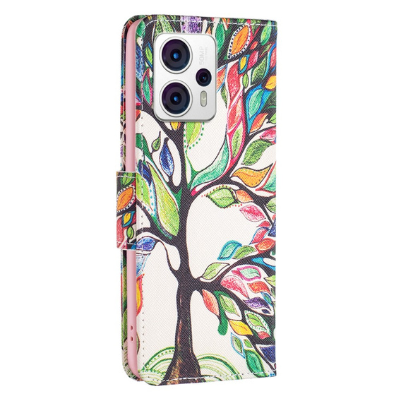 Flip case for Motorola Moto G53 5G / G23 / G13, Wallet, tree of life, white