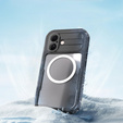 IP68 Waterproof Case for iPhone 16, SHELLBOX MagSafe, black
