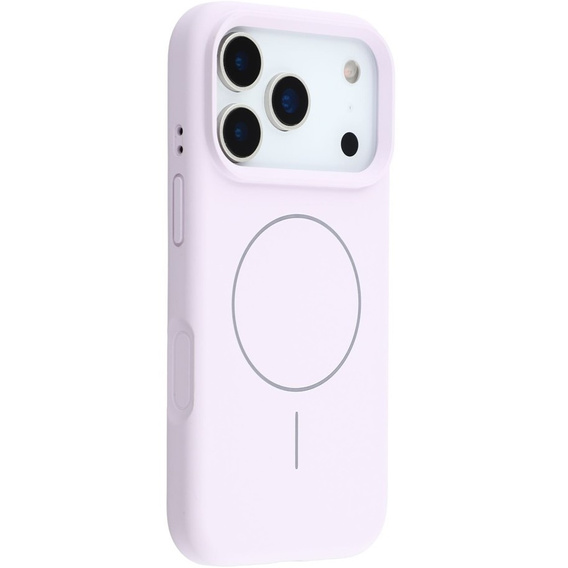 Silicone case for iPhone 17 Pro Max, for MagSafe, anti-shock, purple