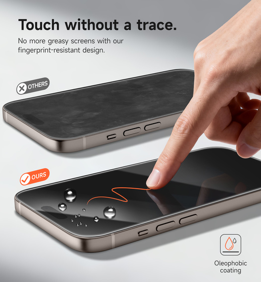 2x SURITCH tempered glass for iPhone 15 Pro Max