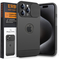 Case for iPhone 15 Pro, ERBORD MagProtect Slide Camera, black