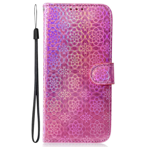 Flip case for Oppo A17, Wallet mandala, pink