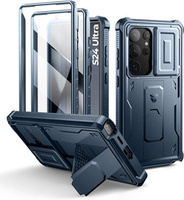 Armored case for Samsung Galaxy S24 Ultra, Dexnor Full Body (Two Frames), dark blue